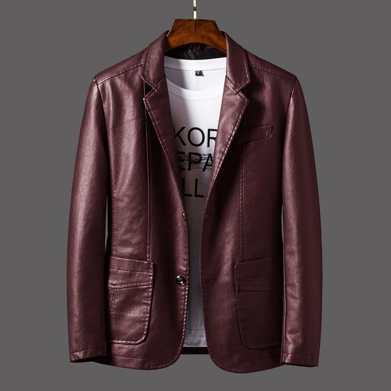 Blazer en cuir pour hommes