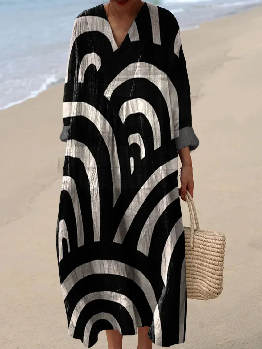 Régina | Robe noire et blanche